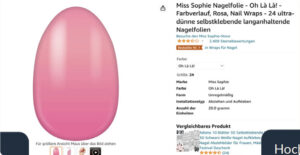 Case Study Miss Sophie Amazon Profil Nagelfolien Vorher